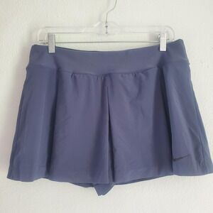 Nike Skirt Womens Large Blue Dri-FIT Tennis Skort Built-In Shorts 854849-471